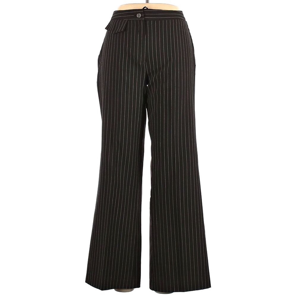 Vintage Y2K Alyn Paige Pinstripe Trousers Black Corpcore Pants Office Size 9/10